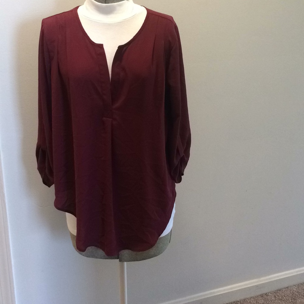Burgundy blouse